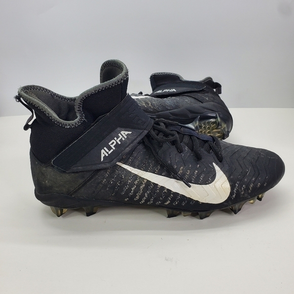 Nike Shoe Men 11.5 Alpha Menace Pro 2 Mid Top 3/4 Football Cleats AQ3209-002 - Picture 10 of 12